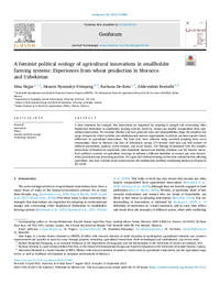 A feminist political ecology of agricultural innovations in smallholder farming systems: Experiences from wheat production in Morocco and Uzbekistan