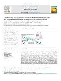 Climate change and agronomic management: Addressing wheat yield gaps and sustainability challenges in the Mediterranean and MENA regions Climate change and agronomic management: Addressing wheat yield gaps and sustainability challenges in the Mediterranean and MENA regions