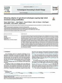 Enhancing adoption of agricultural technologies requiring high initial investment among smallholders