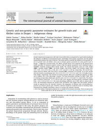 Genetic and non-genetic parameter estimates for growth traits and Kleiber ratios in Dorper × indigenous sheep Genetic and non-genetic parameter estimates for growth traits and Kleiber ratios in Dorper × indigenous sheep