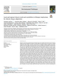Local and regional climate trends and variabilities in Ethiopia: Implications for climate change adaptations Local and regional climate trends and variabilities in Ethiopia: Implications for climate change adaptations
