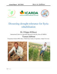 Dissecting drought tolerance for Syria rehabilitation Dissecting drought tolerance for Syria rehabilitation