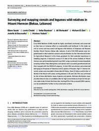 Surveying and mapping cereals and legumes wild relatives in Mount Hermon (Bekaa, Lebanon)