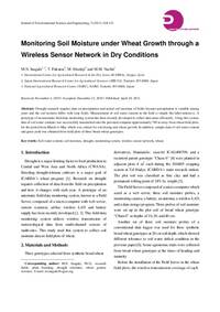 Monitoring Soil Moisture under Wheat Growth through a Wireless Sensor Network in Dry Conditions Monitoring Soil Moisture under Wheat Growth through a Wireless Sensor Network in Dry Conditions