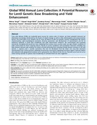 Global Wild Annual Lens Collection: A Potential Resource for Lentil Genetic Base Broadening and Yield Enhancement