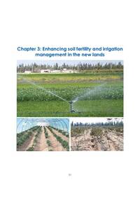 Enhancing soil fertility and irrigation management in the new lands Enhancing soil fertility and irrigation management in the new lands