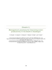 Management practices for improving water productivity in the Dasht-e-Azadegan Management practices for improving water productivity in the Dasht-e-Azadegan
