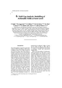 Yield Gap Analysis: Modelling of Achievable Yields at Farm Level