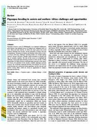 Pigeonpea breeding in eastern and southern Africa: challenges and opportunities Pigeonpea breeding in eastern and southern Africa: challenges and opportunities