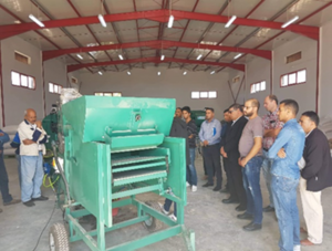 Mobile seed cleaning and treatment unit designed and developed with support from ICARDA. (Photo: Zied Idoudi, ICARDA)