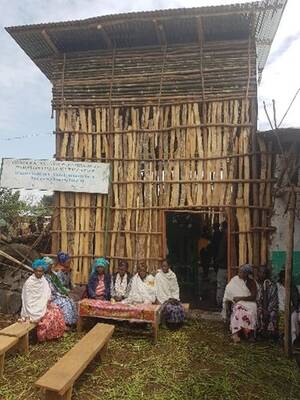 Machine shelter constructed by farmer group Machine shelter constructed by farmer group
