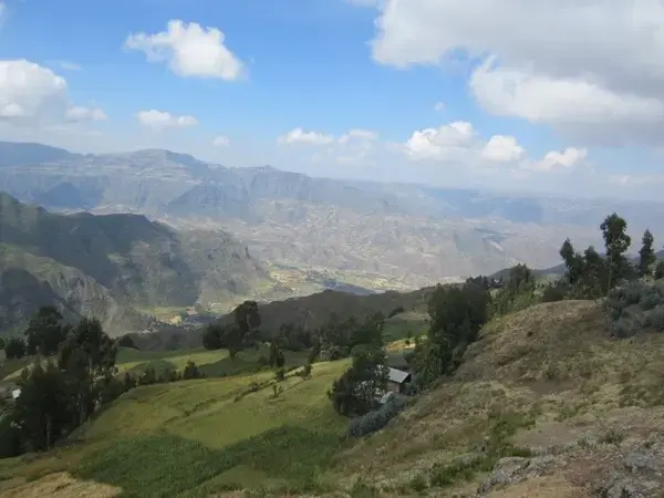 A gorgeous, but treacherous valley where faba bean production is now being resurrected at Haroye and surrounding villages in Kutaber district 