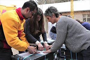 Genebank team in Terbol preparing seeds for transportation