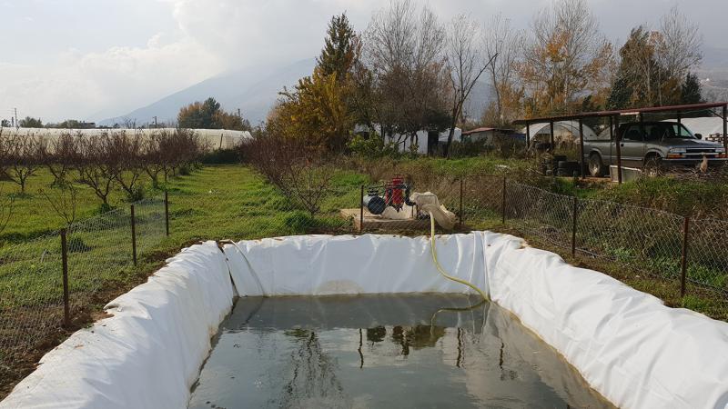 Water reservoir for drip-irrigated orchards in Qabb Elias