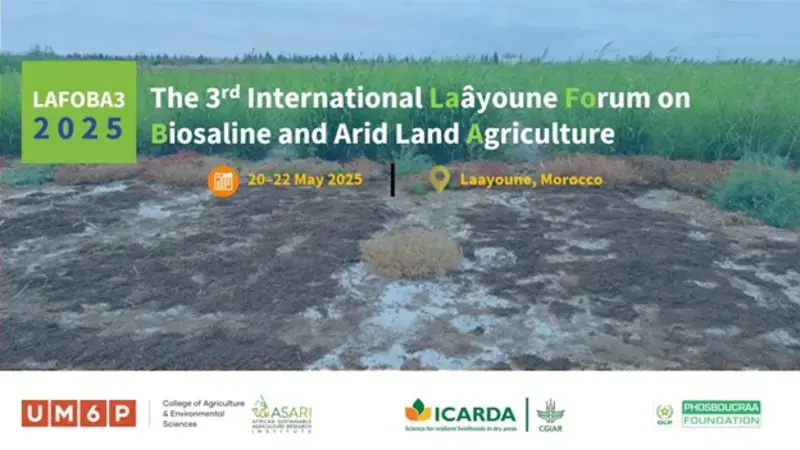 3rd International Laayoune Forum on Biosaline and Arid Land Agriculture 3rd International Laayoune Forum on Biosaline and Arid Land Agriculture