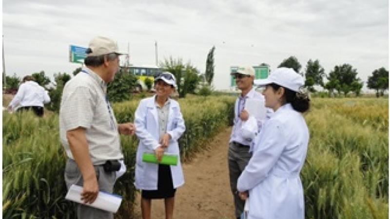 Researchers engaged in a discussion during the traveling seminar