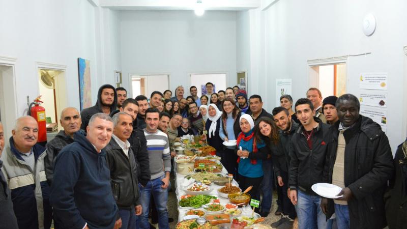 Partners of the knowledge management project of the Central Asian Countries Initiative for Land Management (CACILM) on a Field Day