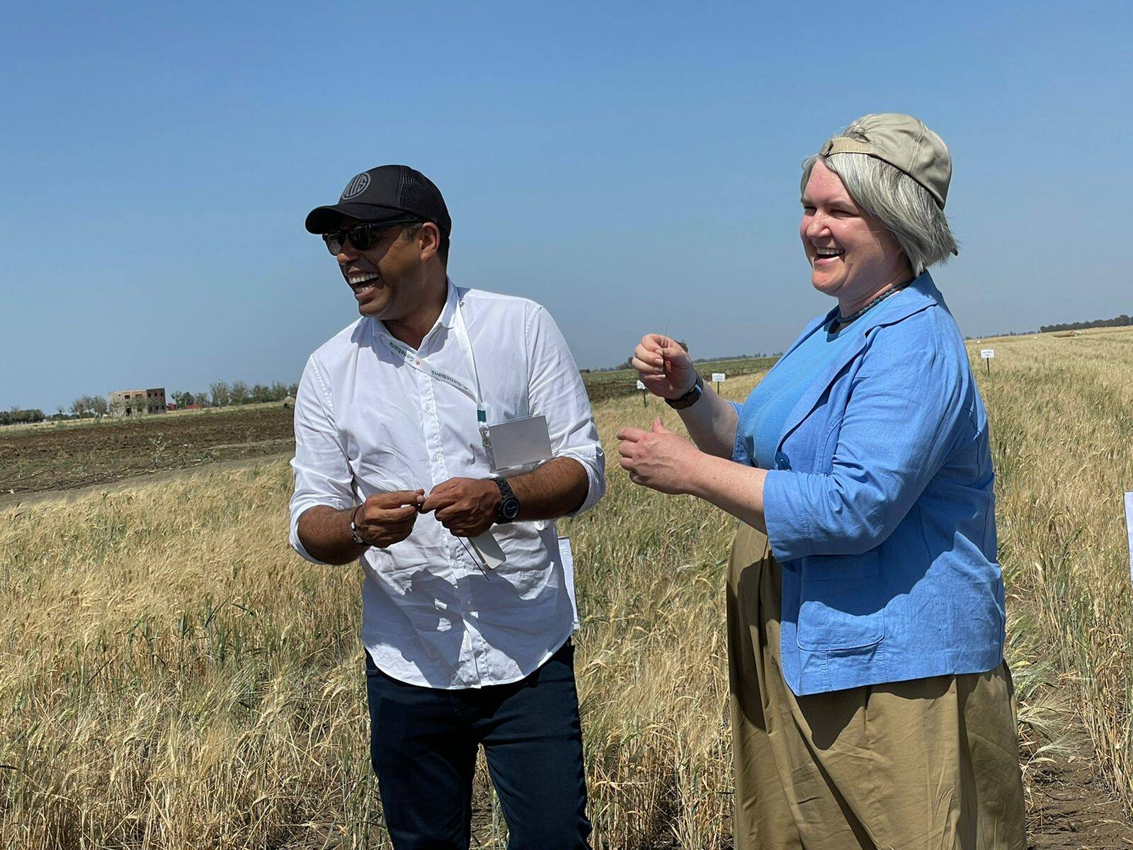 Dr. Zakaria Kehel - ICARDA, Research Team Leader and Dr. Sonja Vermeulen - CGIAR Global Director, Genetic Innovation