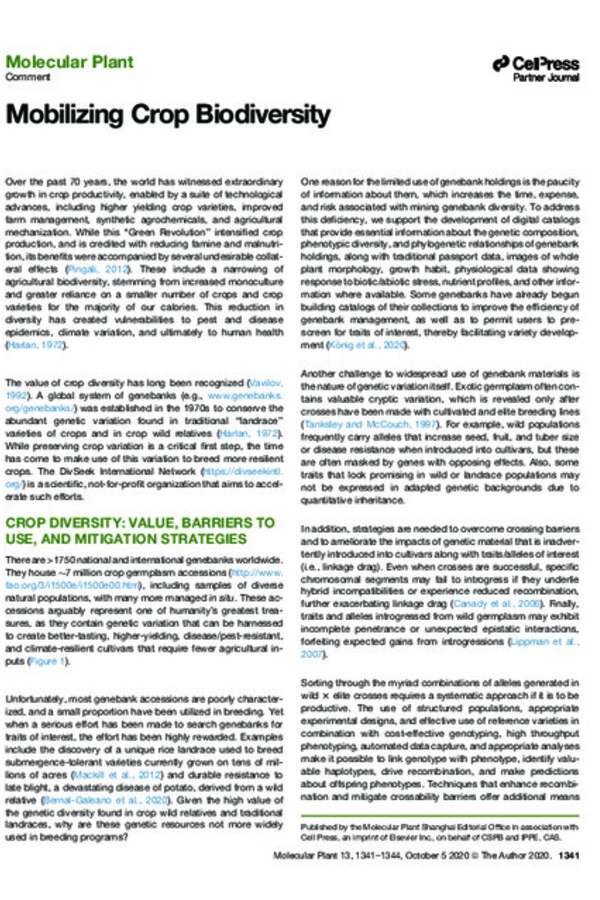 Mobilizing Crop Biodiversity